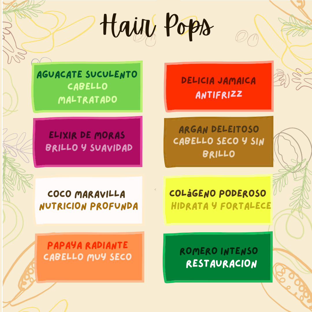 1 Shampoo + 1 Acondicionador + 1 Hair Pop Stick